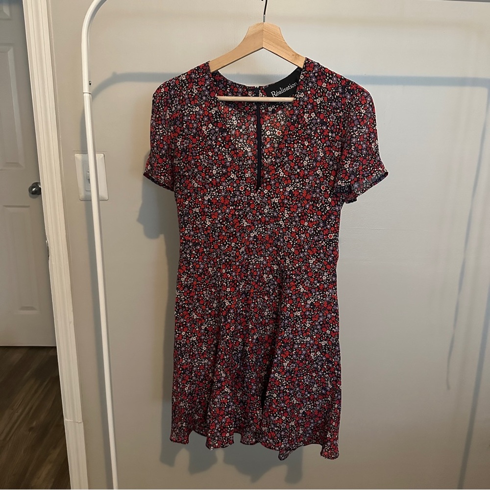 Realisation Par Floral Mini Dress - Red and Purple - Picture 4 of 8